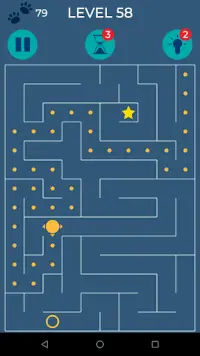 Mazes & Stars - Maze swipe puzzle game Screen Shot 3