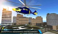 Реальные полицейские вертолетные игры спасательные Screen Shot 9