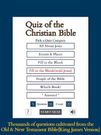 Quiz of the Christian Bible ( King James Version ) Screen Shot 12