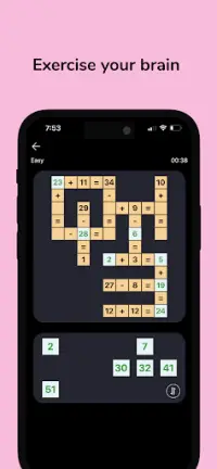 Cross Math Sudoku Puzzle Games Screen Shot 3
