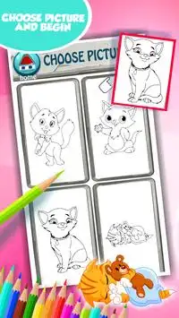 Kitty Coloring Book Screen Shot 2