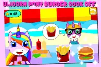 Unicorn Pony Rainbow Burger Cook off - Bee Kids Screen Shot 0