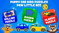 Puppy Kids Cars Puzzles - Paw Little Bee Screen Shot 0