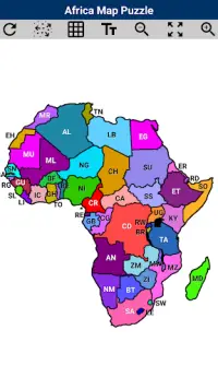 Africa Map Puzzle Screen Shot 0