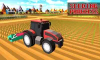 Blocky Plow Farming Harvester Screen Shot 2