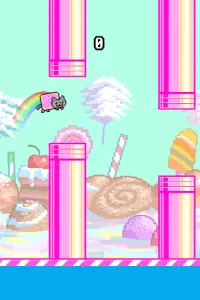 Flappy Nyan: flying cat wings Screen Shot 0