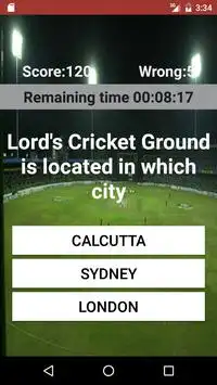 Cricket Stadium Quiz Screen Shot 2