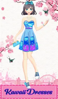 Kawaii Dress Up Anime -Kpop Fashion Game For Girls Screen Shot 0