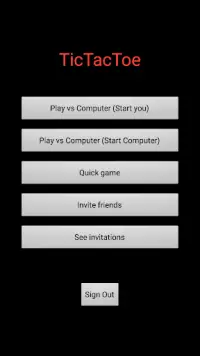 TicTacToe Screen Shot 1