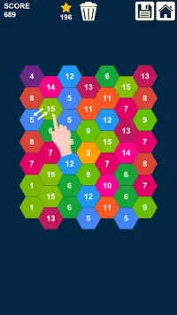 Swap n Merge Hexagons: Hexa Merge Puzzle Screen Shot 1