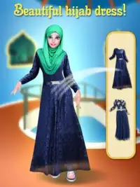 Hijab ντύνομαι κούκλα και μακιγιάζ σαλόνι... Screen Shot 1