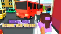Blocky High School Bus Driver Screen Shot 4