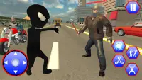 Spider Stickman Rope Hero:Superhero Crime City War Screen Shot 0