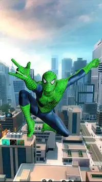 Super Amazing Green Spider Rope Hero Miami Gang Screen Shot 0