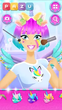 Makeup Girls Unicorn - Trò chơi salon trang điểm Screen Shot 0