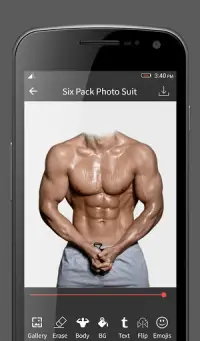 Man Six Pack Photo Suit Screen Shot 3
