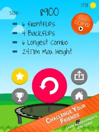 Stickman Trampoline FREE Backflip Jump Flip Master Screen Shot 14