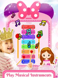Pink Little Talking Princess Baby Phone Kids Game Screen Shot 0