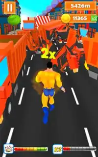 Superhero Run - Endless Running Game Screen Shot 2