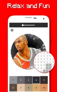 Basketball Players Color By Number - Pixel Art Screen Shot 4