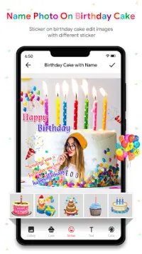 Name Photo On Birthday Cake - Birthday Photo Frame Screen Shot 5