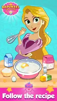 Rapunzel cupcake maker Screen Shot 0