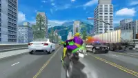 World Superhero Stunts motorBike Racing Games 2019 Screen Shot 1