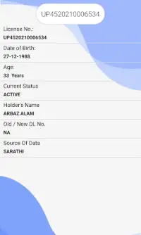 Vehicle Owner Information App Screen Shot 3