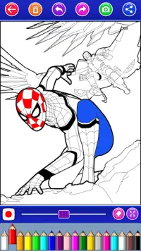 Spider Boy coloring Super Heroes of woman's Screen Shot 0