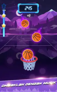 Beat Dunk - Bola Basket Gratis dengan Musik Pop Screen Shot 2