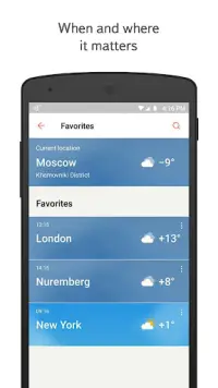 Yandex Weather Screen Shot 1