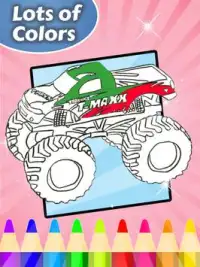 Coloring Pages Monsters Trucks Screen Shot 2