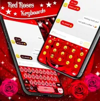 Red Rose Keyboard 🌹 Emoji Keyboard Themes Screen Shot 2