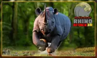 Angry selvagem ataque rhino 3d Screen Shot 0