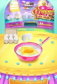 Rainbow Princess Cake Maker - Kids Cooking Games Screen Shot 3