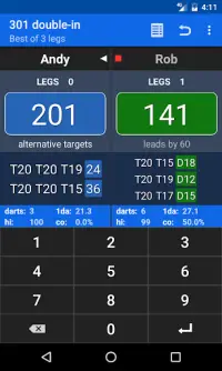 Darts Scoreboard Screen Shot 0