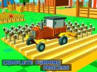 Blocky Tractor Farm Simulator Screen Shot 6