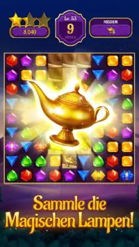 Jewels & Genies: Aladdin Quest - 3-Gewinnt-Spiele Screen Shot 1