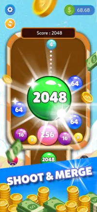 Lucky Ball: Drop 2048 and Win Reward Screen Shot 1