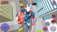 Flying Superhero Captain Robot Screen Shot 2