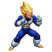 Color by Number Super Saiyan Pixel Sandbox