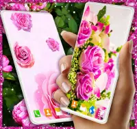 Spring Rose Live Wallpaper 🌹 Pastel Pink Themes Screen Shot 2