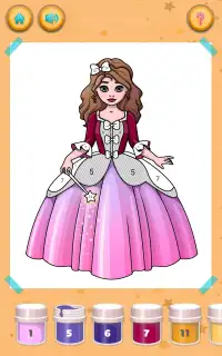 Princess Coloring Book: Magic Color by Number Screen Shot 7