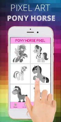 Pony Horse Pixel Coloring By Number Screen Shot 1