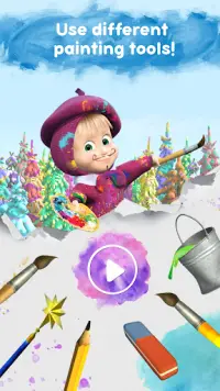 Masha and the Bear: Coloring Screen Shot 7