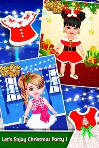Gioco di vestire per bambole nel salone di Natale Screen Shot 3