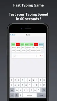 Fast Typing Game : သင်၏အရေးအသားမြန်နှုန်းစုံစမ်း Screen Shot 0