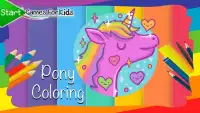 Pony Färbung Buch für Kinder Screen Shot 0