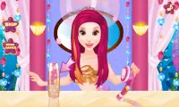 تلبيس الأميرة حورية البحر- لعبة صالون ماكياج و سبا Screen Shot 1