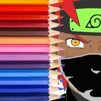 Livro de colorir anime Ninja